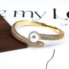 Wholesale Geometric Round Pearl Set Zircon Adjustable Bracelet Jewelry Copper 18K Gold Plated