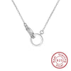 Wholesale Geometric Round Silver Necklace With Diamonds For Women
