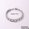 Wholesale Geometric Round Square Micro Inlaid Zircon Copper Bracelet With Electroplating For Women Minimalist Style