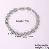Wholesale Geometric Round Square Micro Inlaid Zircon Copper Bracelet With Electroplating For Women Minimalist Style