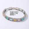 Wholesale Geometric Round Square Micro Inlaid Zircon Copper Bracelet With Electroplating For Women Minimalist Style