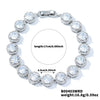 Wholesale Geometric Round Square Micro Inlaid Zircon Copper Bracelet With Electroplating For Women Minimalist Style