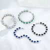 Wholesale Geometric Round Square Micro Inlaid Zircon Copper Bracelet With Electroplating For Women Minimalist Style