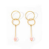 Wholesale Geometric Round Stainless Steel Electroplating Stitching Tassel Long Earrings For Women