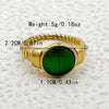 Wholesale Geometric Round Stainless Steel Ring With Vintage Blue Twist Shape For Women Electroplating Process