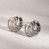 Wholesale Geometric Round Thread Electroplated Stainless Steel Earrings For Women