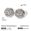 Wholesale Geometric Round Thread Electroplated Stainless Steel Earrings For Women