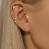 Wholesale Geometric S925 Sterling Silver Cylindrical Body Thread Puncture Ear Nail With Diamond Inlaid And Environmentally Friendly Plating Ear Jewelry Unisex