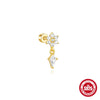 Wholesale Geometric S925 Sterling Silver Cylindrical Body Thread Puncture Ear Nail With Diamond Inlaid And Environmentally Friendly Plating Ear Jewelry Unisex