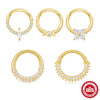 Wholesale Geometric S925 Sterling Silver Electroplated Ear Bone Ring And Earrings For Women