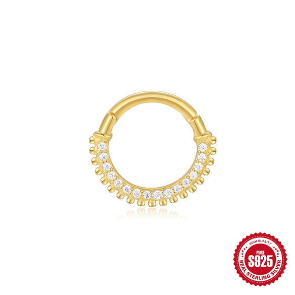 Wholesale Geometric S925 Sterling Silver Electroplated Ear Bone Ring And Earrings For Women