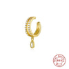 Wholesale Geometric S925 Sterling Silver Electroplated Ear Clip Earrings For Women