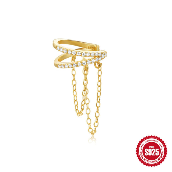 Wholesale Geometric S925 Sterling Silver Electroplated Ear Clip Earrings For Women