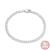 Wholesale Geometric S925 Sterling Silver Hiphop Style Electroplated Bracelet For Men And Women