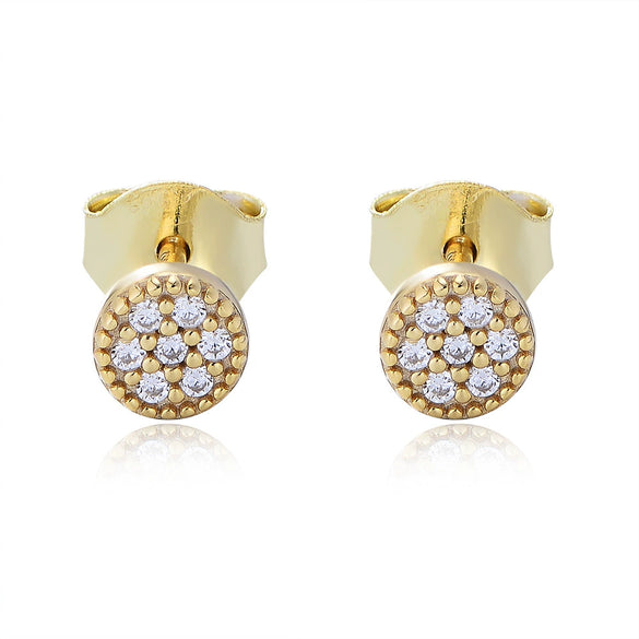 Wholesale Geometric S925 Sterling Silver Zircon Earrings Set With Precious Stones For Women