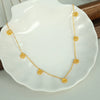 Wholesale Geometric Scallop Pendant Necklace For Women 18K Gold Plated Titanium Steel Jewelry