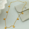 Wholesale Geometric Scallop Pendant Necklace For Women 18K Gold Plated Titanium Steel Jewelry