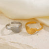 Wholesale Geometric Semicircle Stainless Steel Electroplated Ring For Women