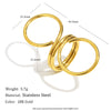 Wholesale Geometric 8Shaped Stainless Steel 18K Gold Plated Ring For Women