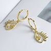 Wholesale Geometric 925 Silver Devil's Eye Earrings For Women
