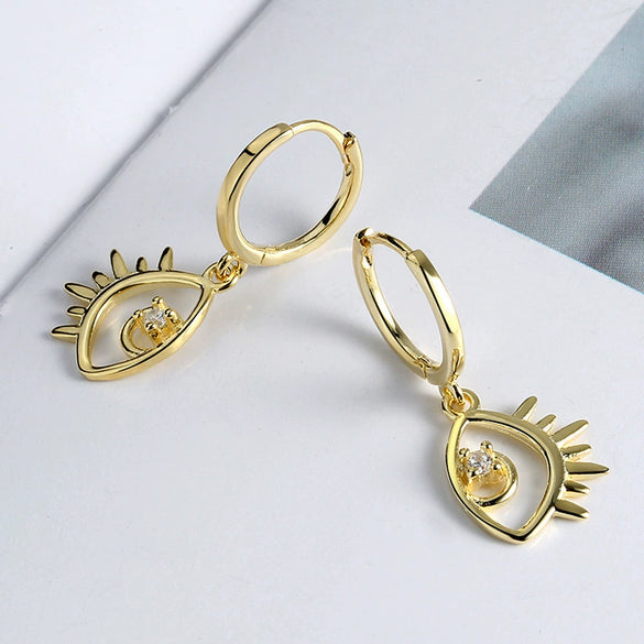 Wholesale Geometric 925 Silver Devil's Eye Earrings For Women