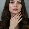 Wholesale Geometric Silver Electroplated Mini Pearl Ring For Women Niche High End Minimalist Style