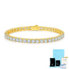 Wholesale Geometric 925 Silver Moissanite Tennis Bracelet Unisex Hand Jewelry Silver Plated Gold