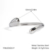 Wholesale Geometric Simple Design High Grade Stainless Steel 18K Gold Plated Asymmetric Opening Bracelet For Women Jewelry With Electroplating Process