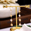 Wholesale Geometric Simple Electroplated S925 Silver White Zircon Moon Tassel Earrings For Women