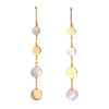 Wholesale Geometric Simple Electroplated S925 Silver White Zircon Moon Tassel Earrings For Women