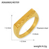 Wholesale Geometric Simple Fashion High End Sense Titanium Steel 18K Gold Plated Finger Ring Jewelry