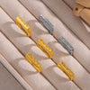 Wholesale Geometric Simple Fashion High End Sense Titanium Steel 18K Gold Plated Finger Ring Jewelry