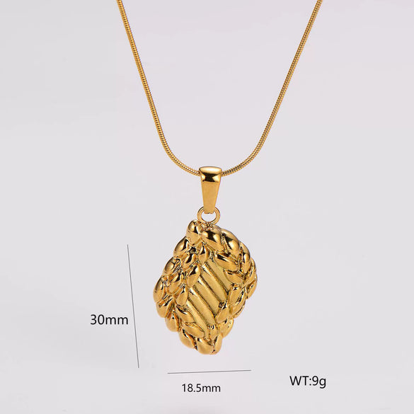 Wholesale Geometric Simple Stainless Steel Electroplated Necklace
