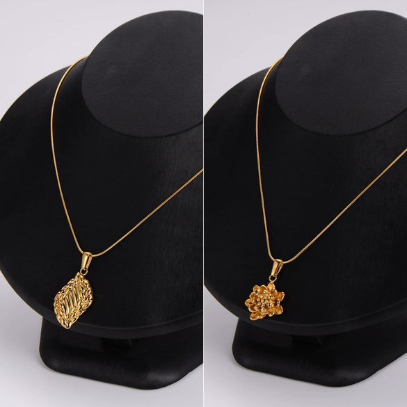 Wholesale Geometric Simple Stainless Steel Electroplated Necklace