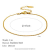 Wholesale Geometric Simple Stainless Steel 18K Gold Plated Anklet For Women