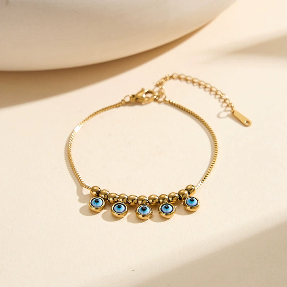 Wholesale Geometric Simple Style Titanium Steel 18K Gold Plated Women's Anklet