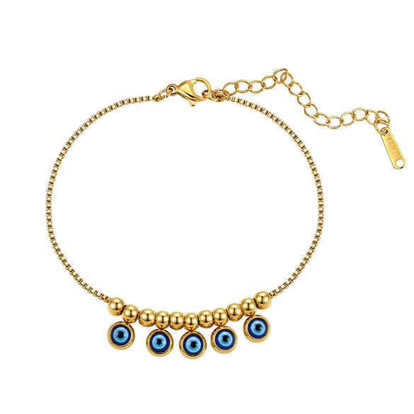 Wholesale Geometric Simple Style Titanium Steel 18K Gold Plated Women's Anklet