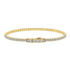Wholesale Geometric Simple Unisex Zircon Tennis Bracelet Made Of 925 Silver With Electroplating