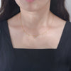 Wholesale Geometric Small Square Dropshaped Diamond Pendant Necklace For Women S925 Sterling Silver
