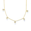 Wholesale Geometric Small Square Dropshaped Diamond Pendant Necklace For Women S925 Sterling Silver
