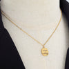 Wholesale Geometric Small Square Titanium Steel Necklace Set With 18K Gold Plated And Polished Matte Silk Surface