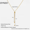 Wholesale Geometric Snake Bone Chain Stainless Steel Gold Plated Polished Necklace For Women