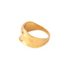 Wholesale Geometric Specialshaped Asymmetrical Exaggerated Titanium Steel Ring For Girls With Electroplating