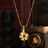 Wholesale Geometric Spiral Glaze Pendant Clavicle Necklace For Women Stainless Steel 18K Gold Plated