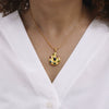 Wholesale Geometric Spiral Glaze Pendant Clavicle Necklace For Women Stainless Steel 18K Gold Plated