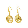 Wholesale Geometric Spiral 316L Stainless Steel Gold Plated Earrings For Women