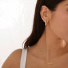 Wholesale Geometric Square Copper Earrings Electroplated Solid Color Hollow Ear Buckle High Design All Match Fashion Women's Earrings