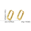 Wholesale Geometric Square Copper Earrings For Female