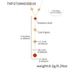 Wholesale Geometric Square Glass Long Tassel Clavicle Necklace 316L Stainless Steel Electroplated Jewelry For Women