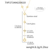 Wholesale Geometric Square Glass Long Tassel Clavicle Necklace 316L Stainless Steel Electroplated Jewelry For Women